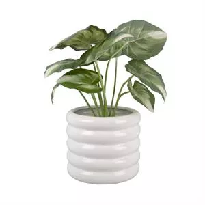 Present Time Plant Pot Bobbly Glazed Large Ceramic
